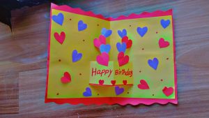 Birthday Card - DIY Craft with colorful Paper