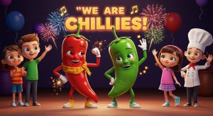 We are chillies shiny and spicy